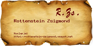 Rottenstein Zsigmond névjegykártya